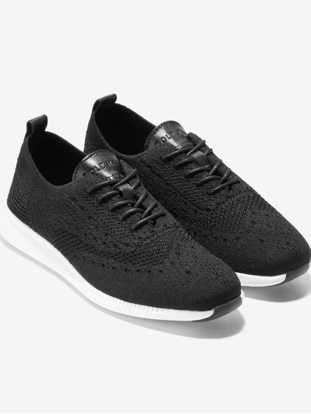 Cole Haan Zerogrand Stitchlite Wingtip Oxfords Black Knit Womens Size 11B W06723